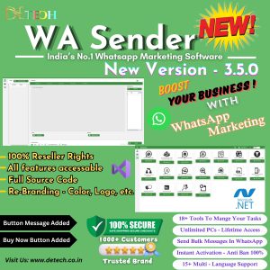 WaSender Bulk WhatsApp Sender + Group Sender + Auto Reply Bot (V3.5.0) - Reseller Edition with Full Source Code