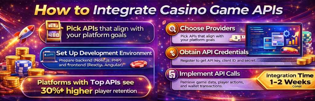 Top Casino Game APIs to Integrate in 2026 including JILI, JDB, Evolution, Spribe, PG Soft